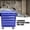 Blue + Steel, variant on 5 Drawer Tool Chest with Wheels, Locking Steel Tool Storage Cabinet for Garage, 24.25x12.99x29.33 Inches, Red, Mobile Workshop Trolley