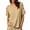 Khaki, variant on Vrorvz Cap Sleeve Shirt for Womens V Neck Shirts Button up Top Spring Summer Casual Work Blouses