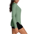 thumbnail image 6 of Dresfit Women's Rash Guard Crew Neck Uv Protection Sun Shirts Summer 2026 Long Sleeve Quick Dry Lightweight Fishing Tops Side Split Breathable Solid Shirts XL, 6 of 6
