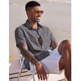 thumbnail image 5 of COOFANDY Linen Shirts for Men Short Sleeve Casual Shirts Button Down Summer Beach Wedding Shirts, 5 of 6