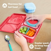 OmieBox UP is an Insulated Bento Lunch Box with a 12oz Thermos - Cherry Pink by OmieLife
