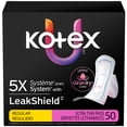 thumbnail image 1 of Kotex Ultra Thin Pads with Wings, Regular Absorbency, 50 Count, 1 of 7
