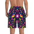 thumbnail image 3 of KLL Colorful Mexican Men's Casual Summer Beach Shorts Hawaiian Shorts with Pockets-Large, 3 of 9