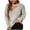 Gray, variant on IROINNID Womens Sweater Keyhole Neck Pullover Sweater Solid Color Casual Mid-Length Long Sleeve Knit Sweater Coat