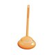 thumbnail image 2 of Cepillo de inodoro de tamaño compacto con cerdas de silicona para montaje en pared. naranja, 2 of 9