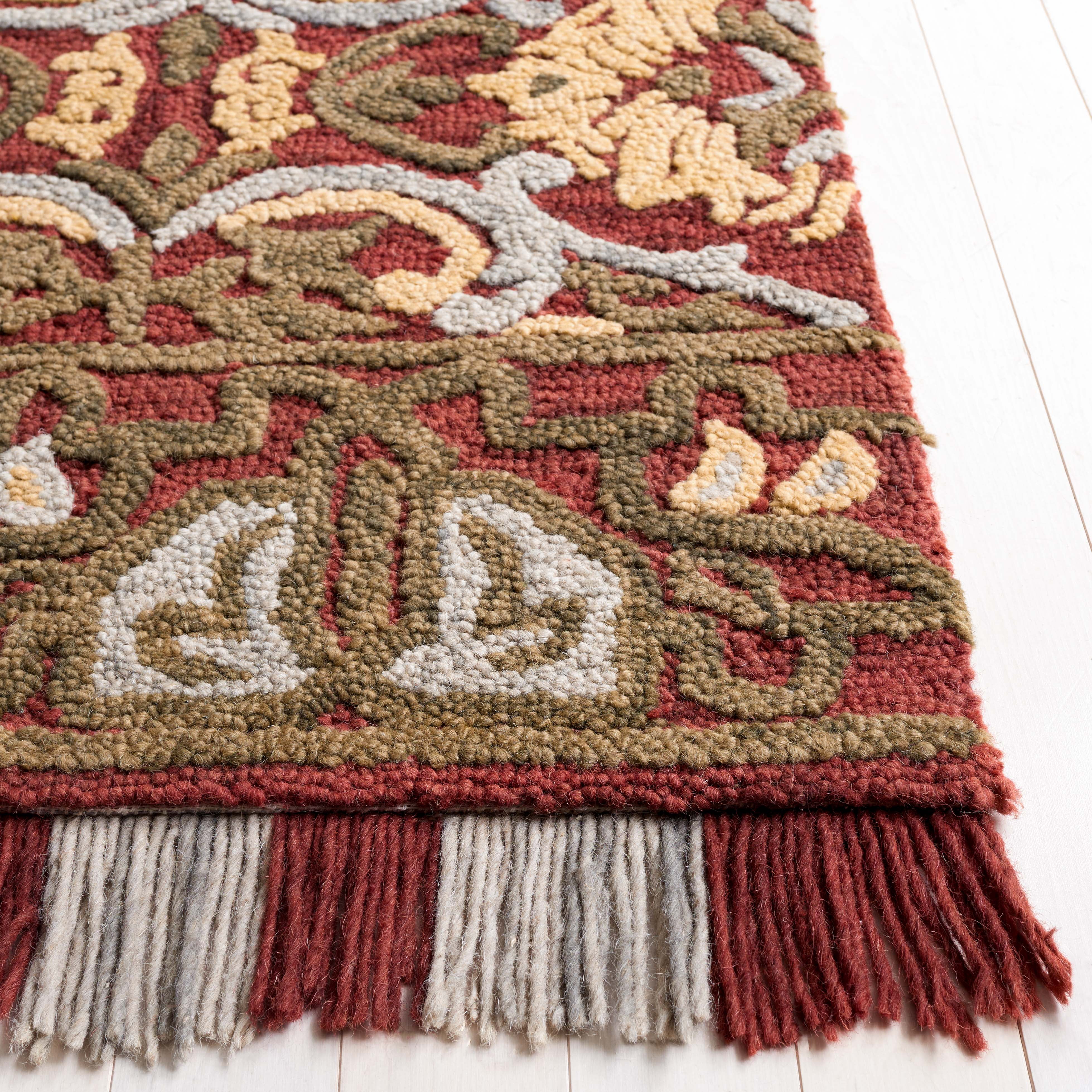 SAFAVIEH Blossom Abram Geometric Area Rug, Red/Gold, 5' x 8'