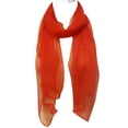 thumbnail image 3 of Wrapables® Solid Color 100% Silk Long Scarf, Red, 3 of 4
