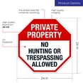 thumbnail image 3 of Private Property Sign, No Hunting or Trespassing Sign,, 3 of 8