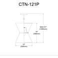 thumbnail image 5 of CTN-121P-AGB-698-Dainolite-Caterine - 1 Light 2-Tier Pendant In Transitional Style-14 Inches Tall and 12 Inches Wide-Aged Brass Finish-Black/Gold, 5 of 5