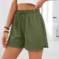 thumbnail image 6 of Casual Shorts for Women Summer Elastic Waist Wide Straight Leg Loose Lightweight Beach Shorts with Pockets, 6 of 8