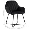 thumbnail image 4 of vidaXL Dining Chairs 4 pcs Black Velvet, 4 of 5