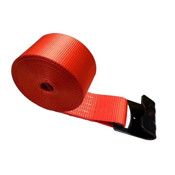 Mega Cargo Control 1 Pack Heavy Duty 4" x 30' Winch Tie Down Strap W/ Flat Hook WLL: 5400 lbs Red
