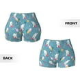 thumbnail image 5 of Fotbe Rabbit And Balloon Seamless Shorts, Womens Workout Shorts High Waist Stretch Booty Short for Gym/Yoga/Running/Biking-Large, 5 of 9
