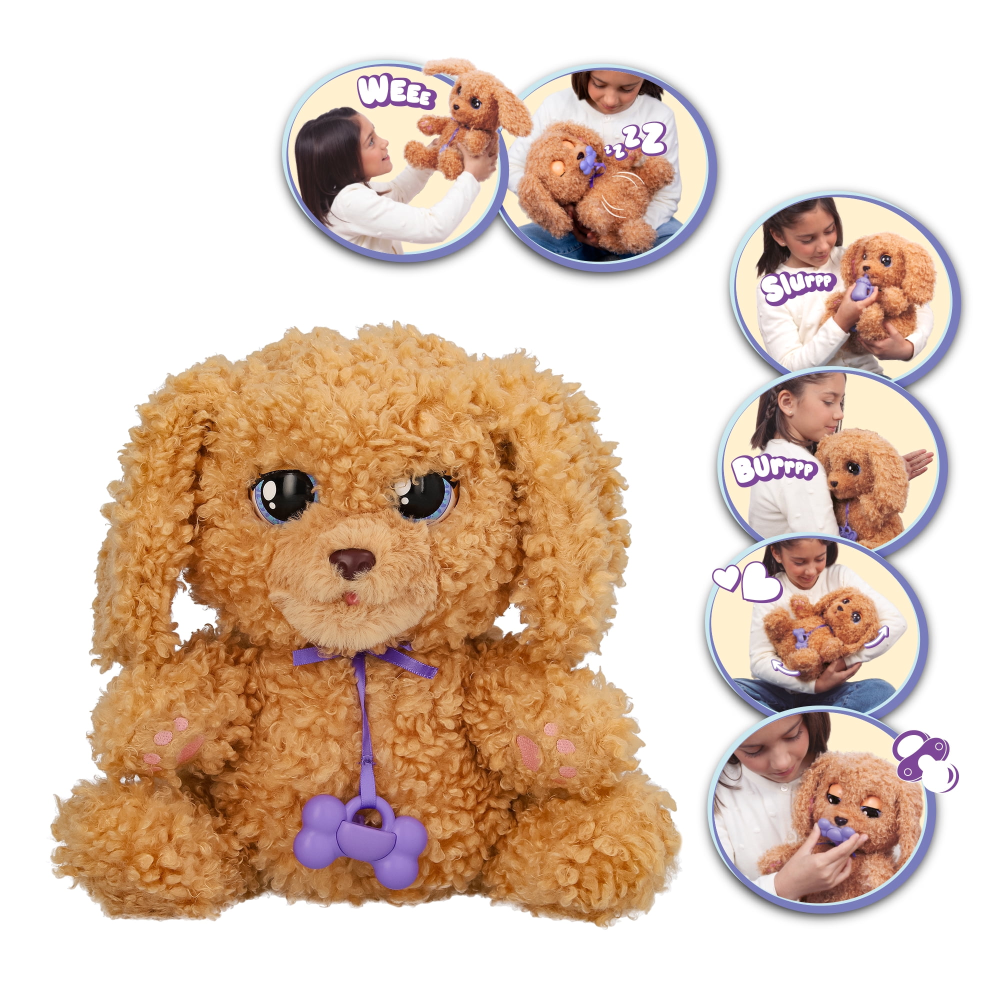 Baby Paws - Interactive Labradoodle Plush Toy Puppy & Backpack Carrier, with 15+ Sounds & Reactions, Gifts for Kids, Ages 18M+