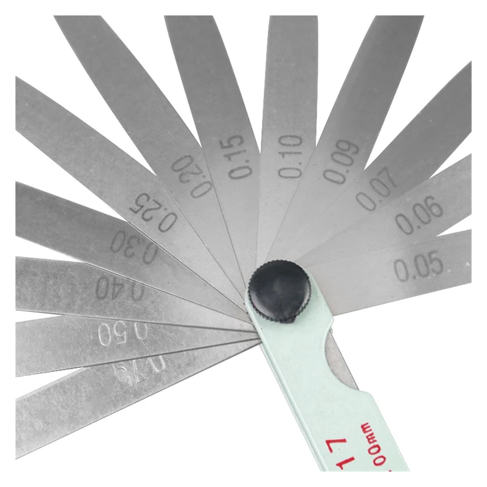 17 Blades Feeler Gauge Thickness Gauges Measurment Tool Gap Wedge for Engine Valve Adjustment 0.02-1mm Percision Measuring Tools ,Easy Identification