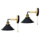 thumbnail image 4 of Lámpara de pared Lámpara de pared Lámpara de noche decorativa de estilo industrial Iluminación 2 piezas, 4 of 9