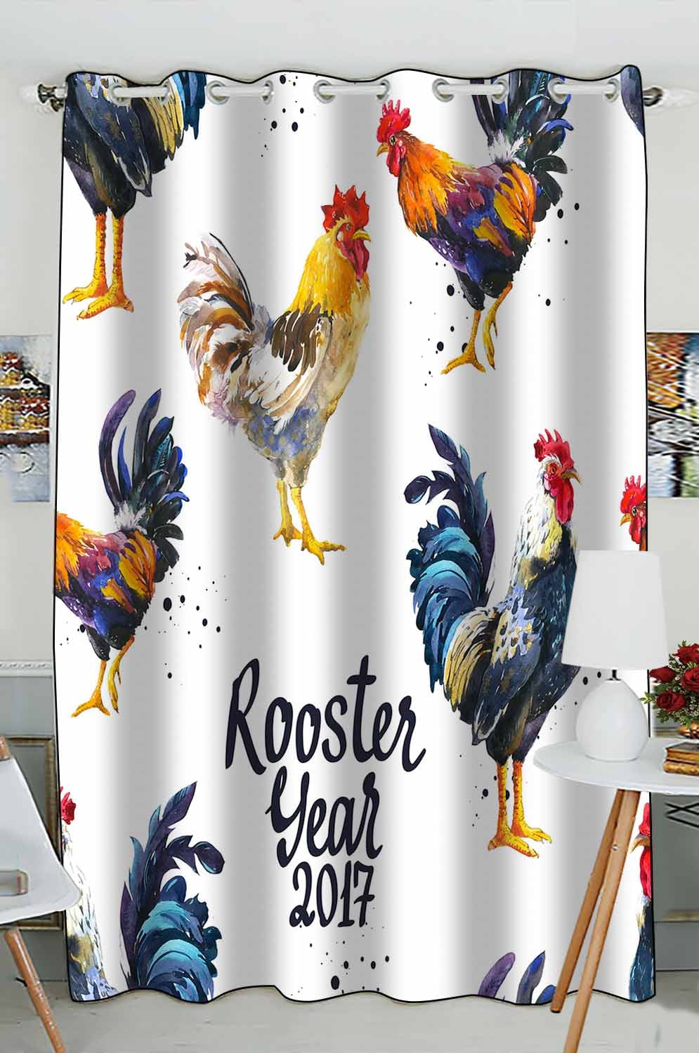ABPHQTO Bird Different Poses Sketch Realistic Multicolor Rooster White