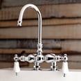 thumbnail image 2 of Kingston Brass AE94T1 Auqa Vintage 3-3/8-Inch Deck Mount Tub Faucet, Polished Chrome, 2 of 4