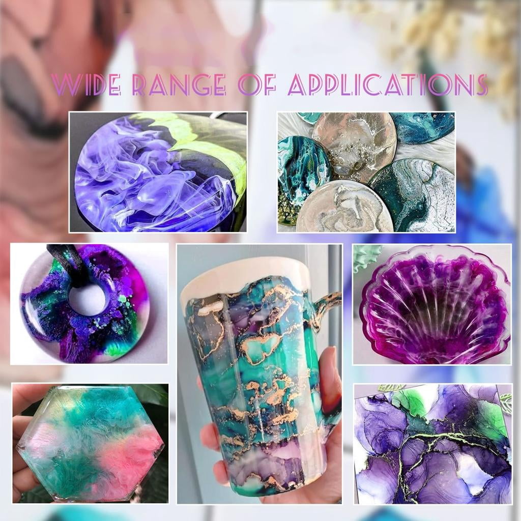 30 Bottles Inks Set Epoxy Resin Dye Jewelry Making Supplies Intenses Pigment Colors Suitable for Crafting and Jewelry