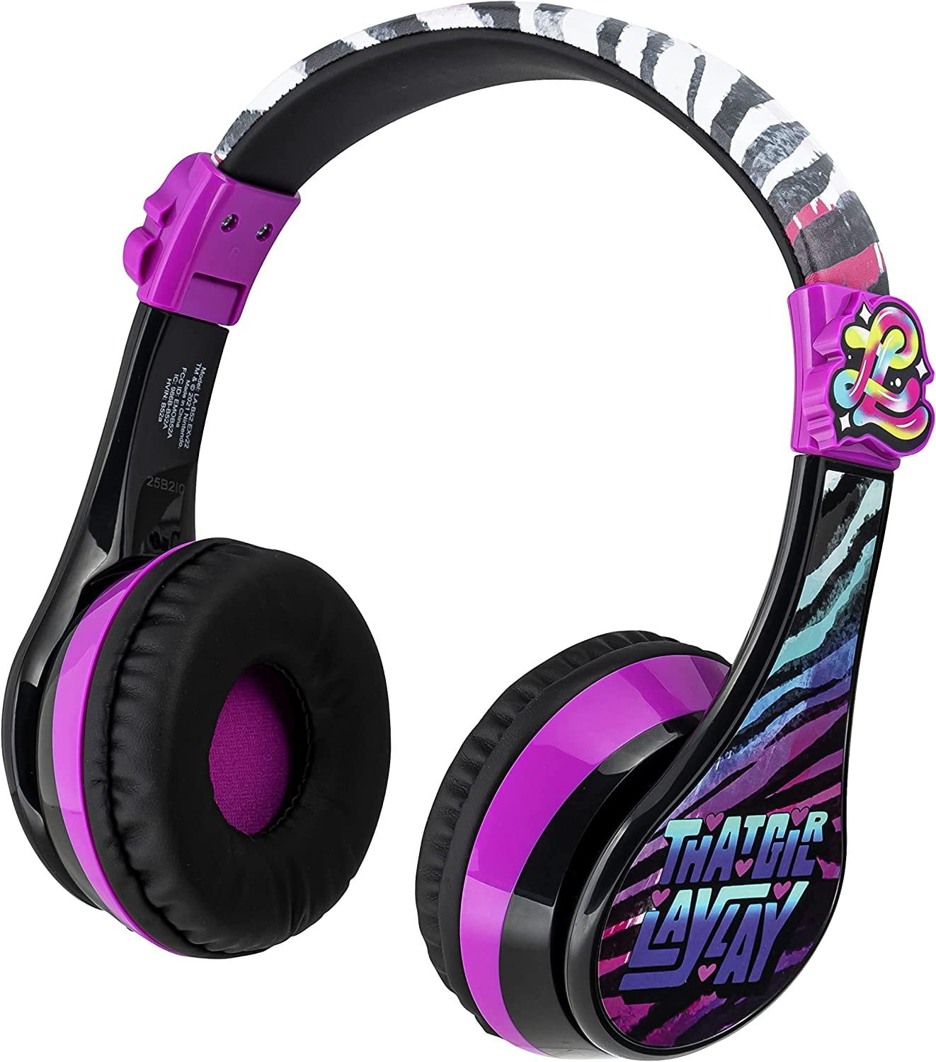 ekids That Girl Lay Lay Bluetooth Headphones, Wireless Headphones with Microphone, Kids Headphones for School, Home, or Travel
