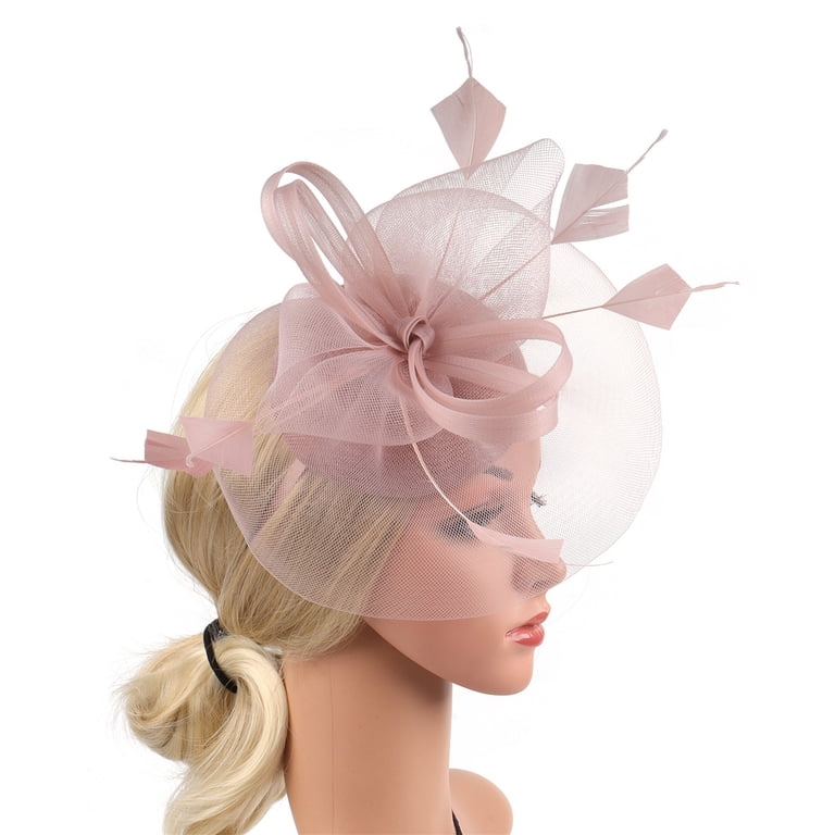 MSJUHEG Tea Party Hats,Feather Hair Clip,Feather Headpiece  display picture 3