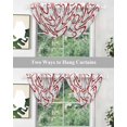 thumbnail image 4 of Red Grey Geometric Sheer Waterfall Valance Curtains for Window, Abstract Modern Twisted Lines Art Rod Pocket Sheer Topper Swag Curtains for Living Room, Kitchen 38.5"W x 47.2"L, 2 Panels, 4 of 7