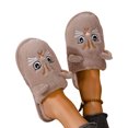 thumbnail image 3 of Women'S Slipper Cat Indoor Outdoor House Slipper Fuzzy Fluffy House Shoes Slip On Comfort Footwear Cute Flat Slides Coffee US: 8.5, 3 of 9