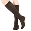 Made in USA - Compression Socks for Women and Men 15-20mmHg - Brown, Small