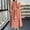 Orange, variant on Women's Baggy Corduroy Babydoll Dress Vintage Stand Collar A-Line Tiered Maxi Long Dress with Pockets