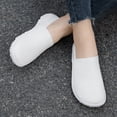 thumbnail image 3 of DLWKIPV Women's White Flyknit Slip-On Shoes - Breathable Lightweight Casual Loafers for Daily Wear(white,7), 3 of 6