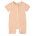 thumbnail image 3 of WIBACKER Baby Boys Girls Bamboo Viscose Romper, 2 Way Zipper Short Sleeve Jumpsuits, Sleep and Play 0-24 Months, 3 of 11
