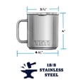 thumbnail image 4 of Taza apilable YETI Rambler de acero inoxidable (295 ml), color azul, 4 of 7