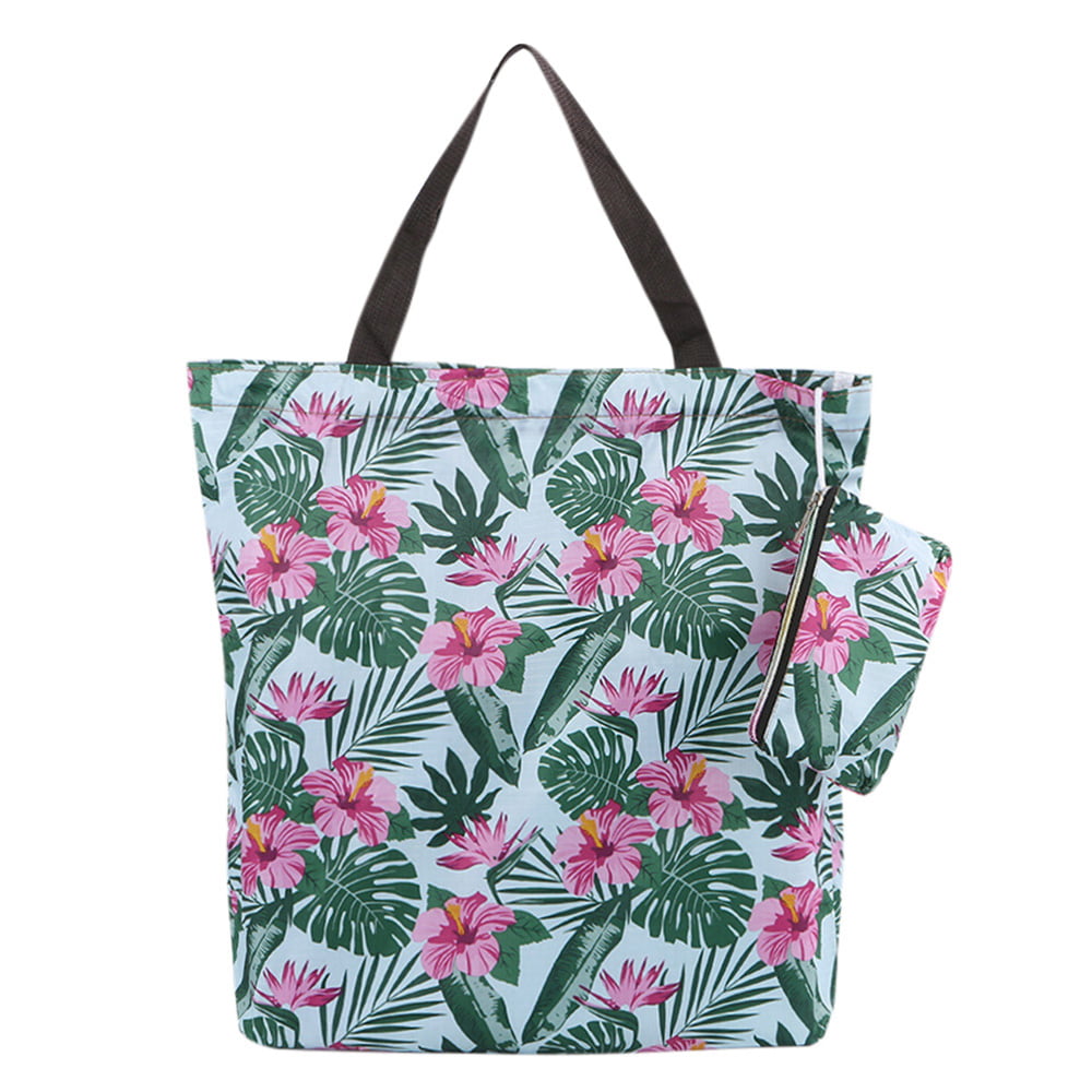 Large Big Foldable Eco Handbag Shopping Bag Recyclable Floral Grocery Tote Pouch