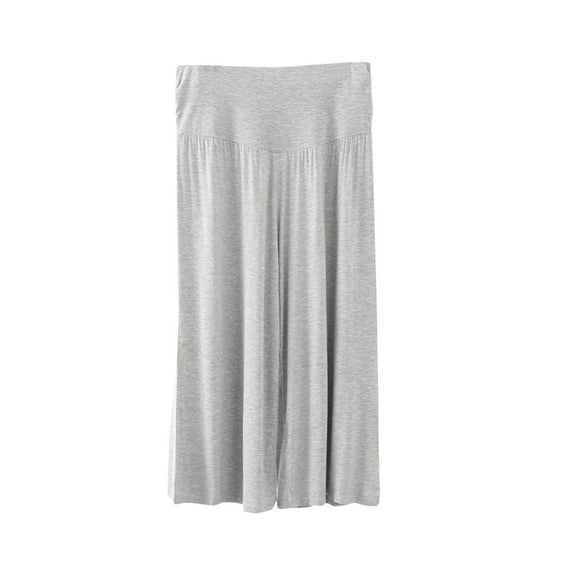 Lindreshi Capri Leggings for Women Clearance Women's Casual Fashion Solid Color Three-quarter Shorts Thin Loose Large Size Home Pants for Sports and Can Be Worn Outside