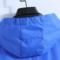 thumbnail image 6 of Kilaqueen Mens Lightweight Waterproof Rain Jacket Windbreaker with Reflective Zipper Casual Full Zip Hooded Jackets UPF 50 + Sun Protection Fishing Hoodies, 6 of 9