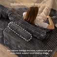 thumbnail image 5 of Toject 108" Modular Sectional Sofa, Modern Cloud Couch with Ottoman, No Assembly Required, U-shaped Sofa for Living Room, Gray, 5 of 9