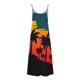 thumbnail image 4 of ICHUANYI Clearance Fashionable Women's Spring/summer Suspender Backless Printed Dress(Orange, XL) ICHUANYI WER2023081207441, 4 of 5