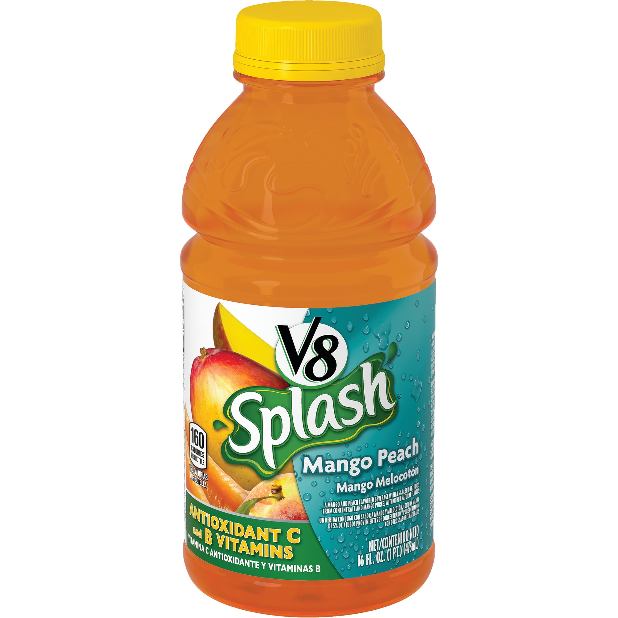 V8 Splash Mango Peach, 16 oz.