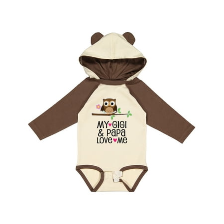 

Inktastic My Gigi and Papa Love Me Granddaughter Gift Baby Girl Long Sleeve Bodysuit