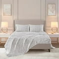 thumbnail image 5 of Madison Park Essentials Printed Satin 66x96" Modern Fabric Sheet Set in Gray, 5 of 5