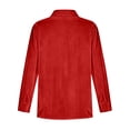 thumbnail image 2 of Long Sleeve Shirts for Women Fall Winter Button Down Collared Velvet Dressy Casual Office Work Blouse Tops, 2 of 4