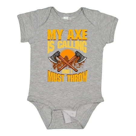 

Inktastic Axe Throwing Funny Gift Gift Baby Boy or Baby Girl Bodysuit
