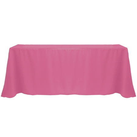 

Ultimate Textile (3 Pack) 90 x 156-Inch Rectangular Polyester Linen Tablecloth with Rounded Corners - for Wedding Restaurant or Banquet use Watermelon