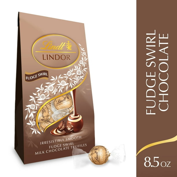 Lindt Lindor Fudge Swirl Milk Chocolate Truffles, 8.5 oz.