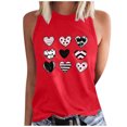 thumbnail image 2 of UPPADA Débardeurs Grande Taille pour Femmes, T-Shirts Graphiques Sans Manches Décontractés, T-Shirts Surdimensionnés, Hauts Sans Manches avec Cœur, T-Shirts Graphiques Rouges, TG, 2 of 4