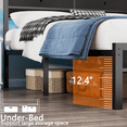 thumbnail image 6 of Satifur Full Size Bed Frame with 2 Storage Drawers Headboard, LED & Charging Station, Black Oak, 6 of 11
