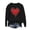 #203-Black, variant on AUNVITO Women's Valentines Day Sweatshirt Round Neck Casual Loose with Print Stylish and Comfortable Holiday Casual Wear