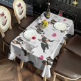 thumbnail image 3 of Dog Pattern with Hearts Rectangle Tablecloth 60"x120",Waterproof Polyester Rectangle Table Cloth, Wipeable Spillproof Polyester Tablecloth for Dining, Camping, Indoor and Outdoor, 3 of 6