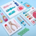 thumbnail image 3 of Wooden Children Simulation Play House Small Doctor Toy Set Girls Shot Dental Medical Kit Toys For Ch, 3 of 5