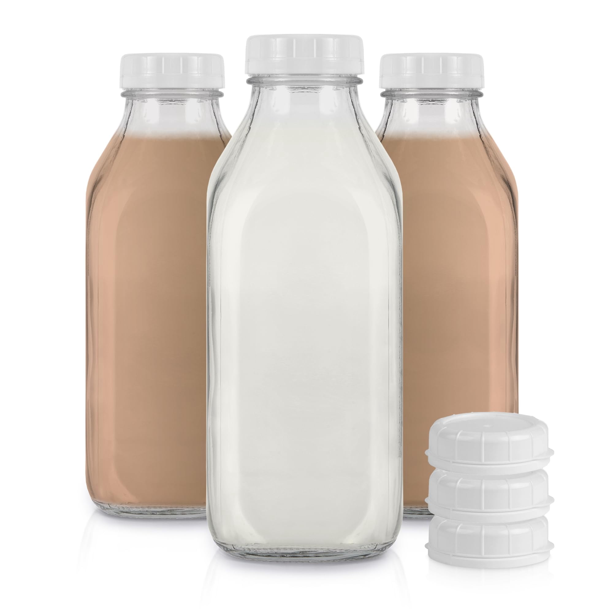1 liter glass water bottle with straw Glass Straw Set